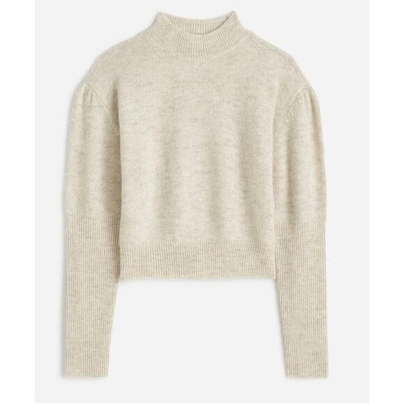 Madewell Sweaters - Madewell $118 Alpaca-Blend Mockneck Puff Sleeve Sweater Size S NT581